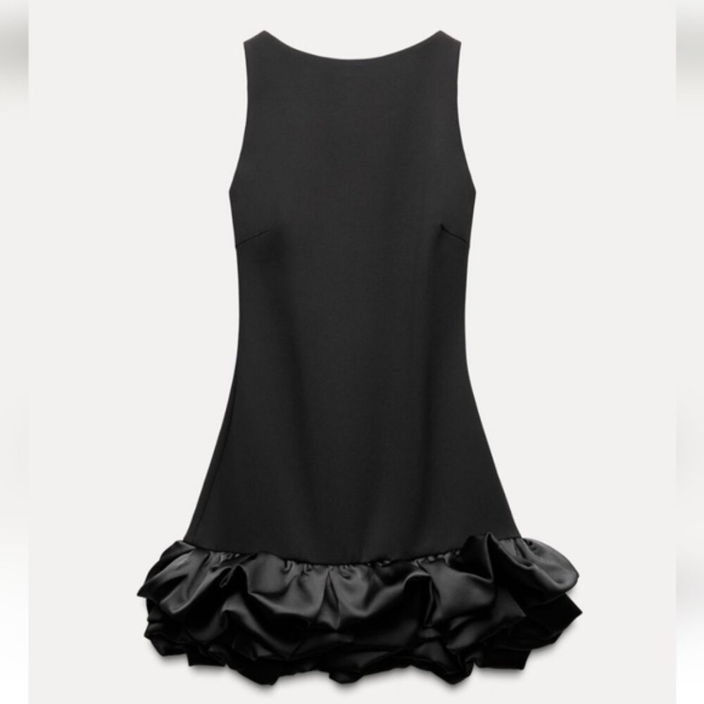 ZARA COMBINATION PUFF HEM JUMPSUIT DRESS